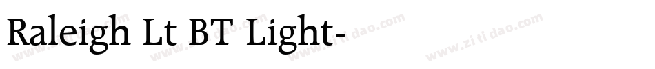 Raleigh Lt BT Light字体转换